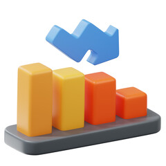 Financial Performance Decline Bar Chart Downward Trend Business Data