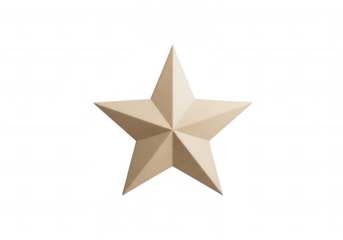 Creamy star shape isolated on a transparent background