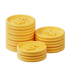 Golden Dollar Coin Stacks Wealth Finance Investment Savings Prosperity