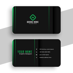 dark black business card template for corporate executives