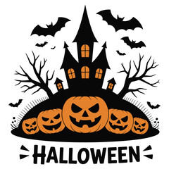 halloween background with pumpkin