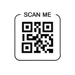 QR code icon transparent, QR code image - vector
