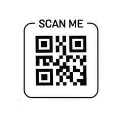 QR code icon transparent, QR code image - vector

