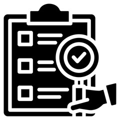 Evaluation Icon Solid Style Vector Illustration 