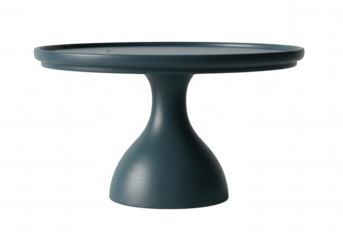Teal pedestal stand isolated on a transparent background