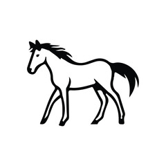 Horse vector black