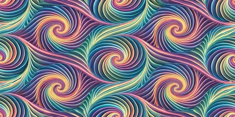 Fototapeta premium Swirl Pattern Abstract Background with Colorful Waves