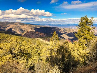 Winter View at the Copperas Peak Vista Overlook in Grant County, New Mexico.