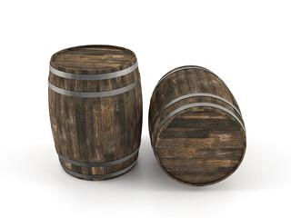 Obraz premium Wooden barrels