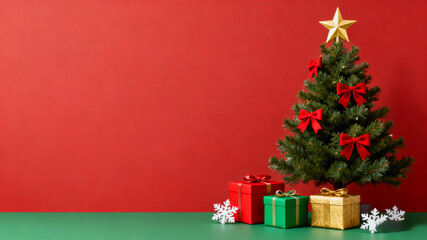 christmas tree and gifts