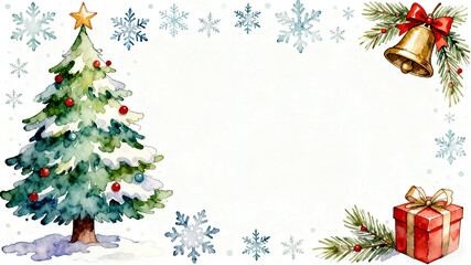 christmas background with christmas tree