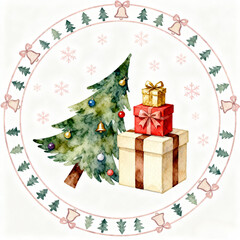 christmas tree with gifts