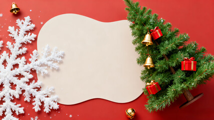 christmas frame with christmas tree