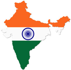 india flag map