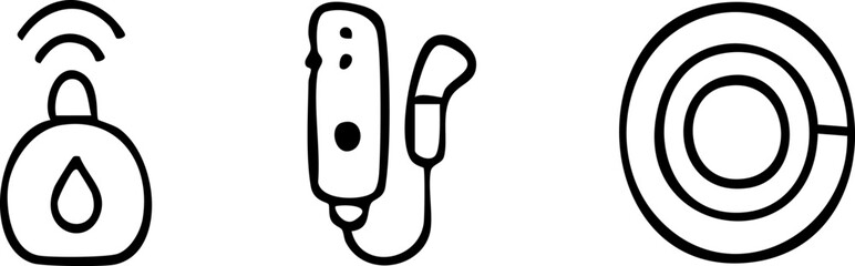 Obraz premium Smart Home Devices and Wireless Technology Icons.