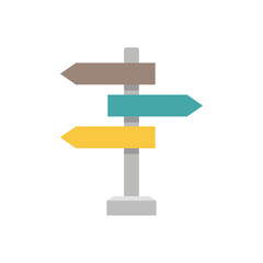 Illustration of a signpost for directions