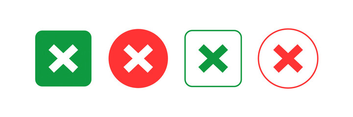 red and green medical icons