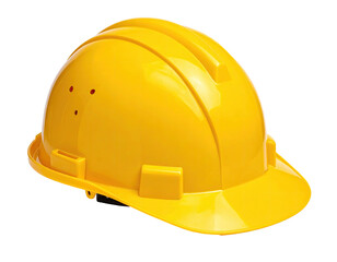Bright yellow safety hard hat