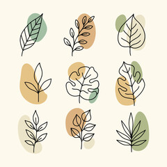 Hand-drawn leaf sketch Vector Illustration I