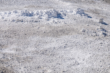 Mammoth Hot Springs, Yellowstone National Park , Wyoming. Hydrothermal System. calcium-carbonate waters. Terrace