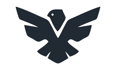 eagle logo with wings animal vector