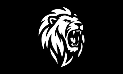 wild lion's head logo vector  for t-shirt is ok