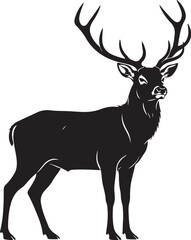 Majestic stag silhouette noble wildlife