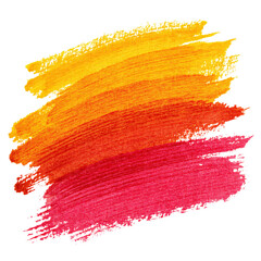 Painterly brush stroke isolated on transparent, blending green and blue watercolor textures.