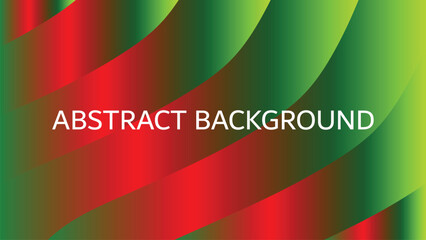 Red and green abstract wavy gradient background with text vector