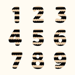 Hand-drawn numbers Vector Illustration