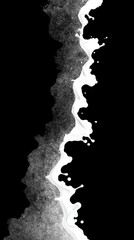 White fluid splash against a gritty black backdrop