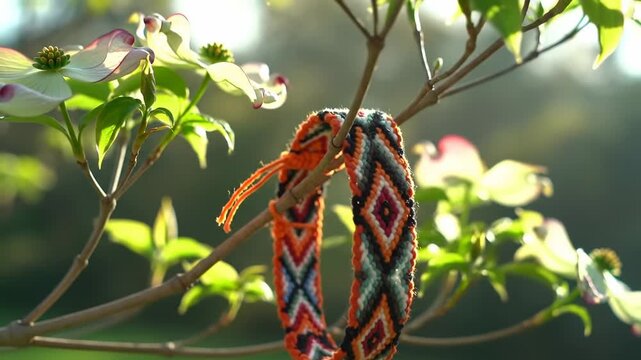 Friendship Bracelet and Blossoms Nature's Embrace