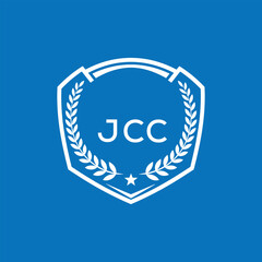JCC Shield Logo Design JCC Minimal Laurel Wreath and Star Emblem for Sports Corporate JCC Club and Brand Ident.
