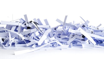 Shredded Paper - A Close-Up of Confidential Documents Destroyed.