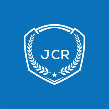 JCR Shield Logo Design JCR Minimal Laurel Wreath and Star Emblem for Sports Corporate JCR Club and Brand Ident.
