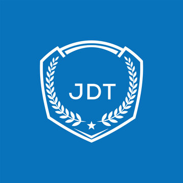 JDT Shield Logo Design JDT Minimal Laurel Wreath and Star Emblem for Sports Corporate JDT Club and Brand Ident.
