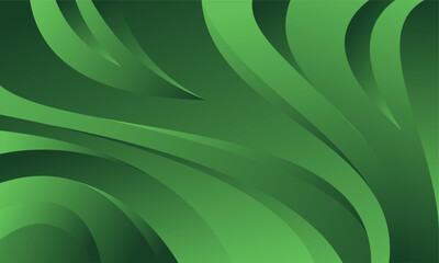 Abstract wavy green background featuring layered gradients and fluid curves, symbolizing growth, freshness, and eco concepts, perfect for nature or business designs.