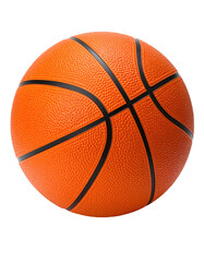 Orange basketball, viewed from above