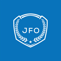 JFO Shield Logo Design JFO Minimal Laurel Wreath and Star Emblem for Sports Corporate JFO Club and Brand Ident.
