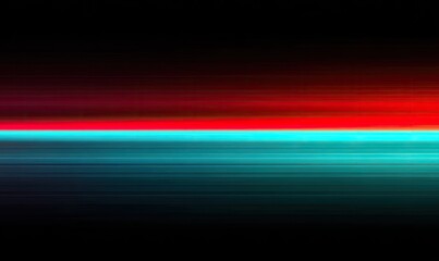 Colorful horizontal light streaks over black background
