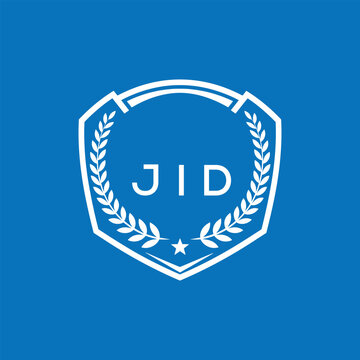 JID Shield Logo Design JID Minimal Laurel Wreath and Star Emblem for Sports Corporate JID Club and Brand Ident.
