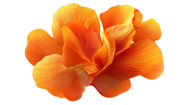 abstract orange flower vector isolated on white background - Powered by Adobe