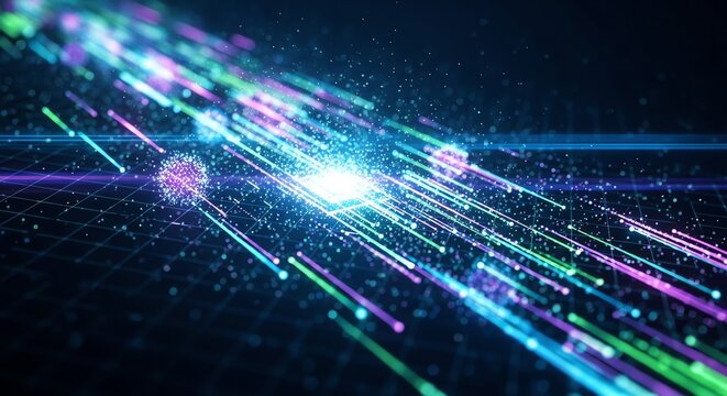 Abstract Colorful Light Trails for Digital Design Projects - Powered by Adobe