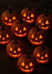 Glowing jack-o'-lanterns create ambiance.