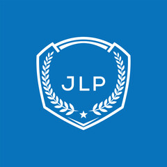 JLP Shield Logo Design JLP Minimal Laurel Wreath and Star Emblem for Sports Corporate JLP Club and Brand Ident.
