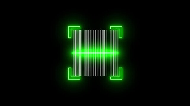 scanner icon animation isolated scanner neon shine icon animation .4k motion