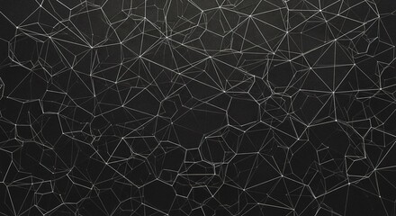 Abstract Network Pattern Dark Background.