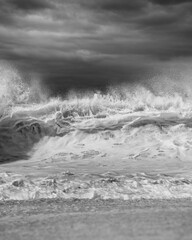 storm on the beach