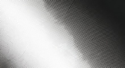 Abstract Halftone Pattern in Black and White