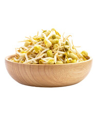 Sprouts in a wooden bowl